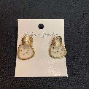 Gold tone earrings